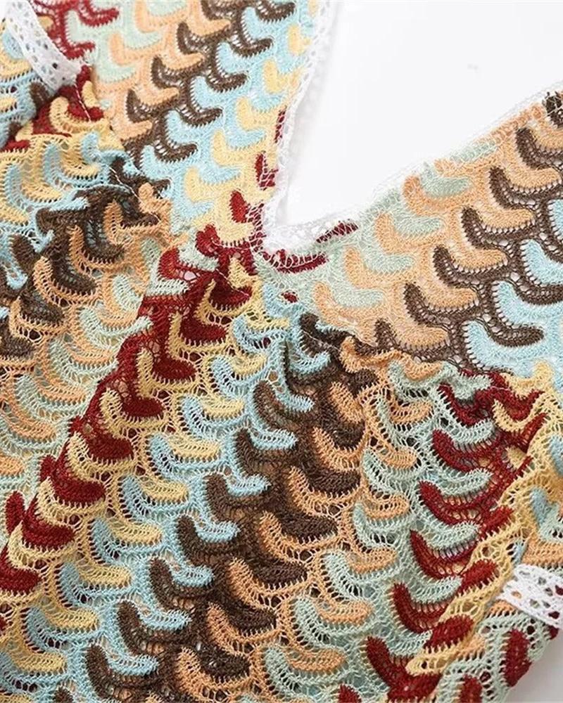 Charlotte - Rochie Tunică Croșetată Boho pentru Plajă